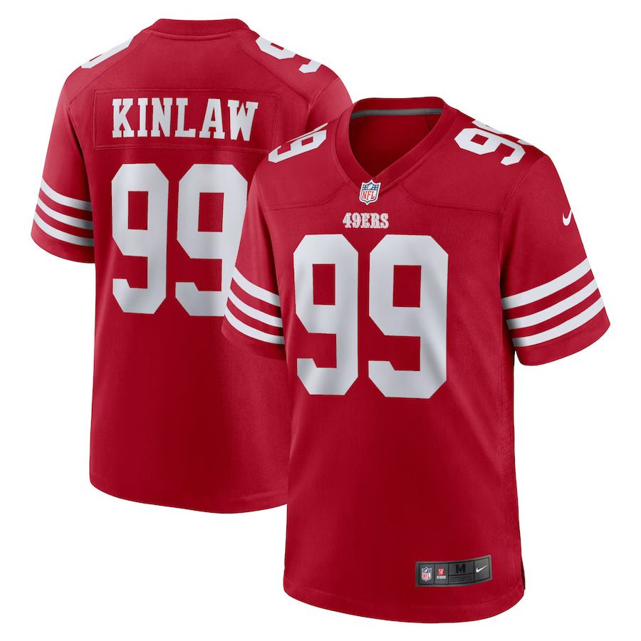 Men San Francisco 49ers 99 Javon Kinlaw Nike Scarlet Team Player Game NFL Jersey